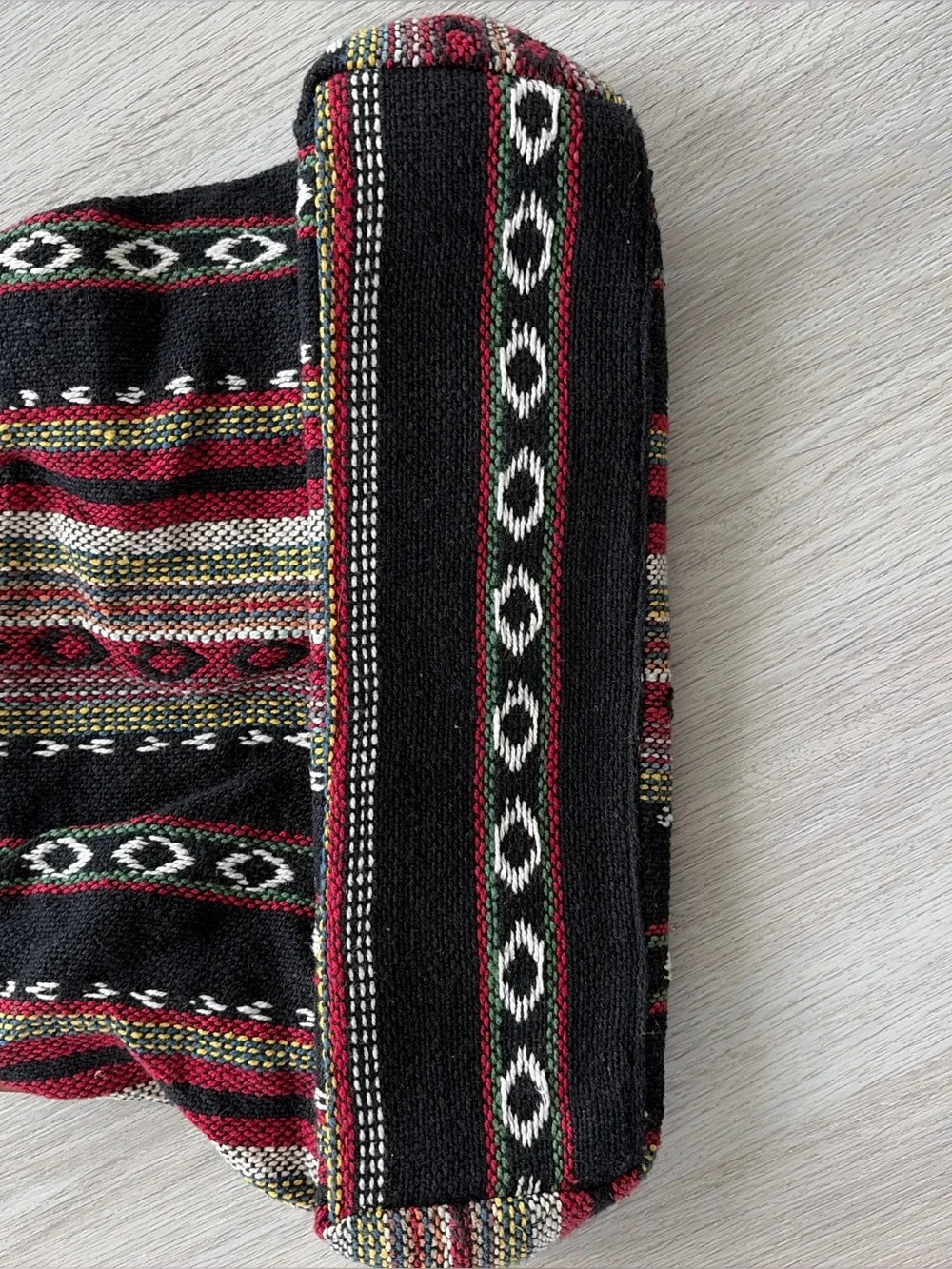 Woven Clutch Boho Hippie Purse Handbag Made in India Wooden Closure